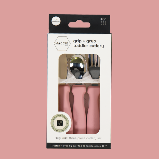 grip + grub | “big kids” toddler cutlery set