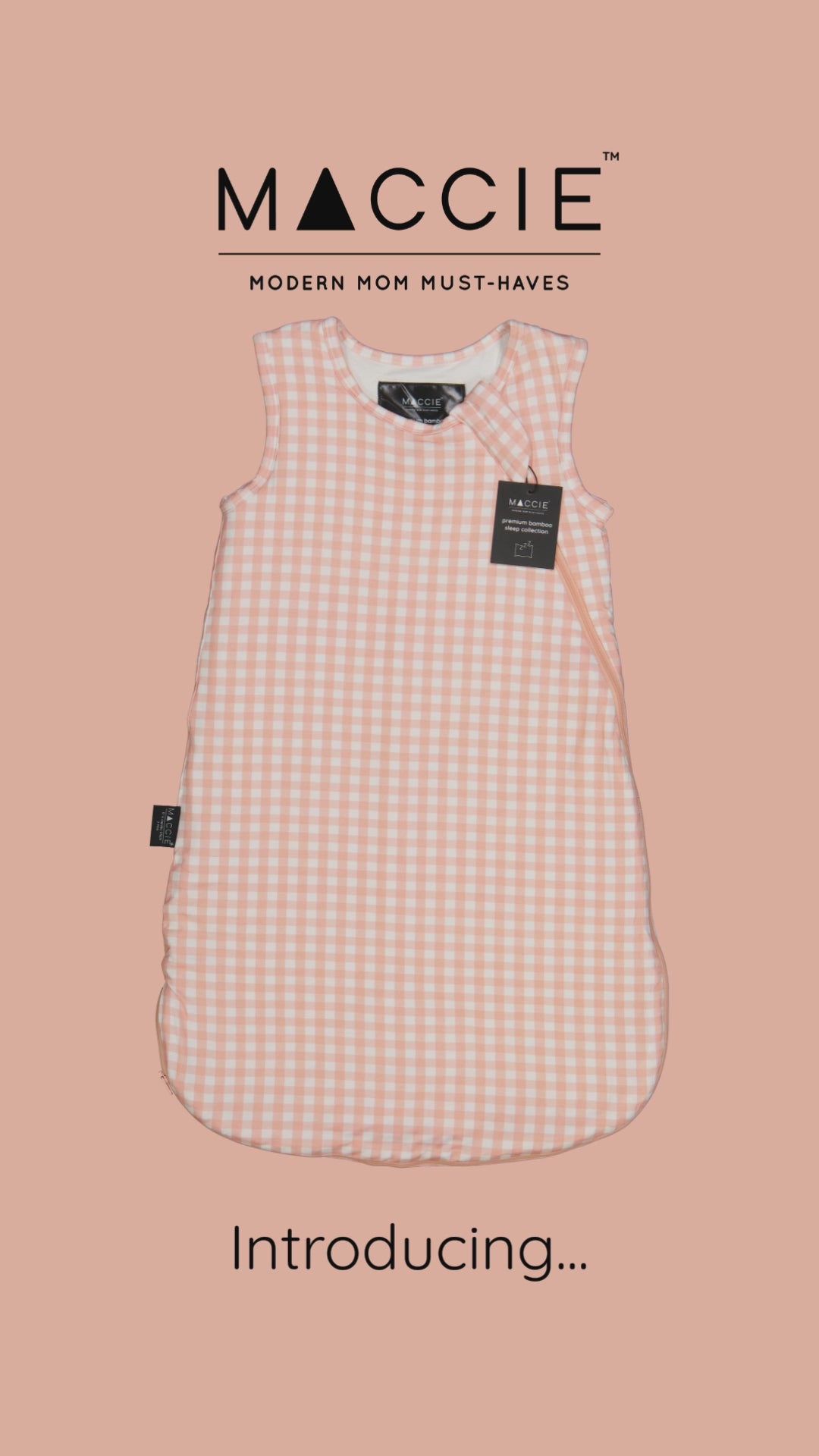 The MACCIE premium quilted bamboo winter sleep sack collection available in multiple prints and colors for safe warm baby sleep training without bulky loose blankets.