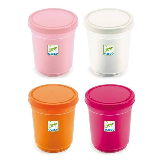 4 pots of play dough by DJECO l sweet colours