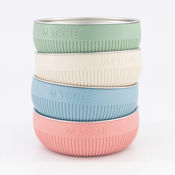 grip + grub | stainless steel bowl with silicone outer