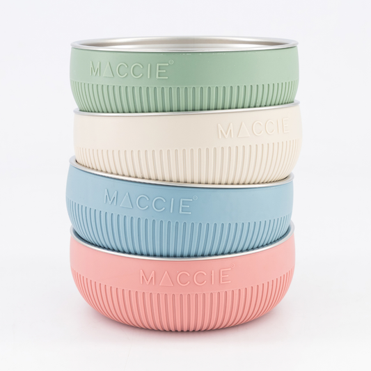 grip + grub | stainless steel bowl with silicone outer