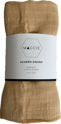 beige baby bamboo muslin swaddle