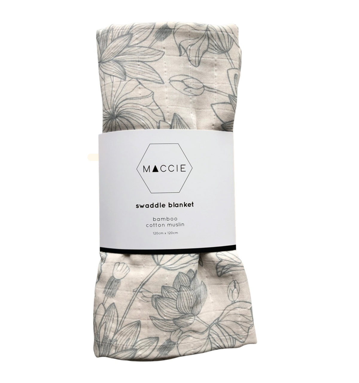 vintage petals bamboo muslin swaddle