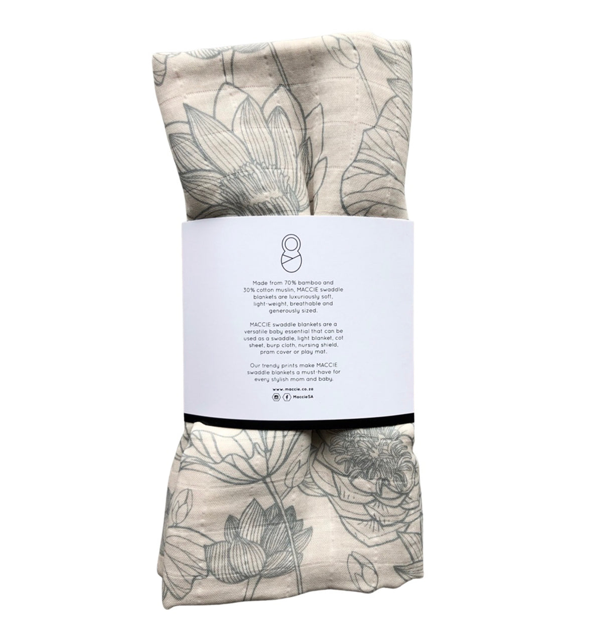 vintage petals bamboo muslin swaddle