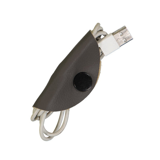 Vegan leather cable holder l grey