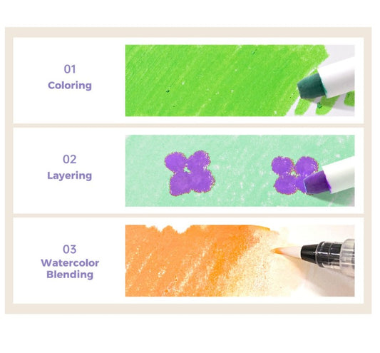 Jar Melo l 16 quick drying silky paint stick crayons