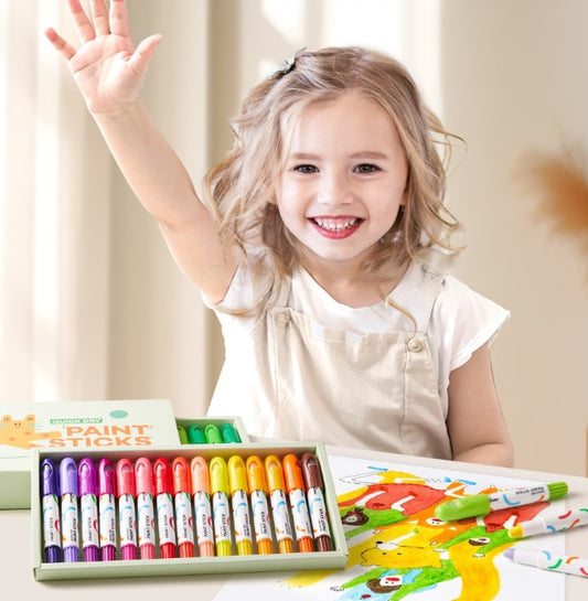 Jar Melo l 30 quick drying silky paint stick crayons