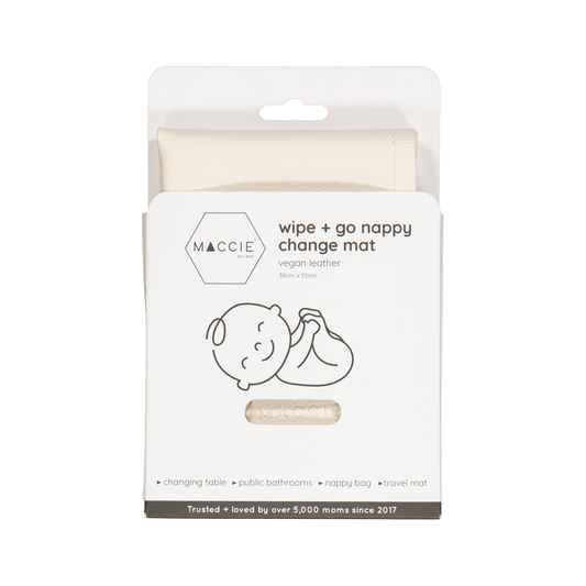 wipe + go vegan changing mat | ivory white