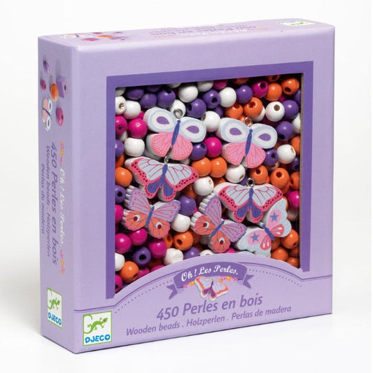 wooden butterfly beading set by DJECO