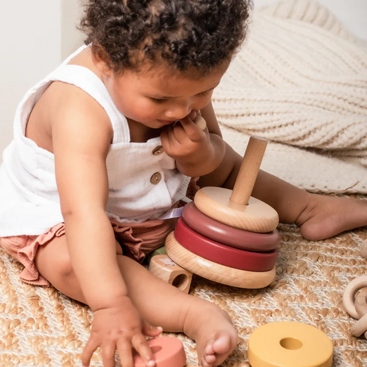 wooden ring stacker by GROW BABY l bebe pure
