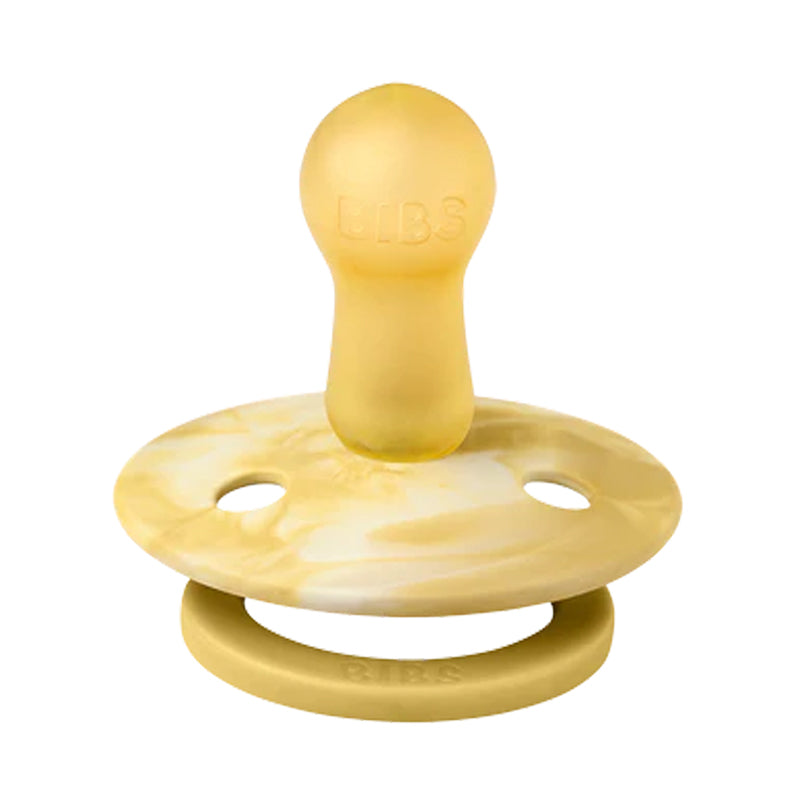 Size 1: Mustard/Ivory Tie-Dye BIBS pacifier
