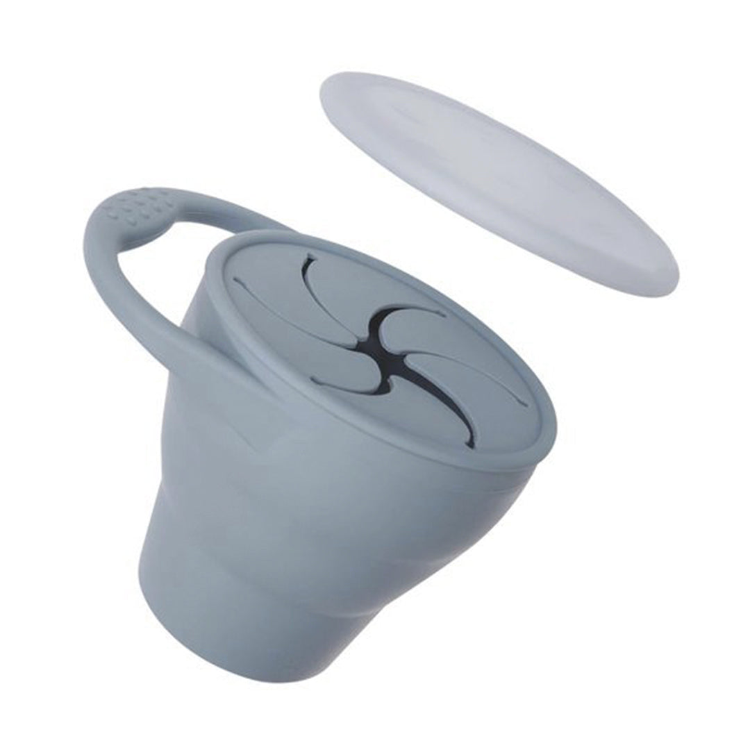 cloud grey silicone baby/toddler snack cup